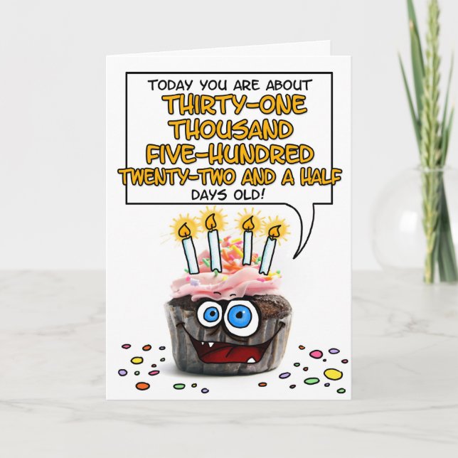 Tarjeta Pastel de cumpleaños feliz - 86 años (Anverso)