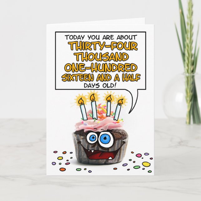 Tarjeta Pastel de cumpleaños feliz - 93 años (Anverso)