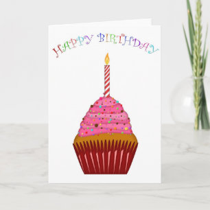 Tarjeta Pastel de cumpleaños feliz con una vándala