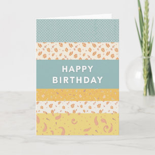 Tarjeta pastel de cumpleaños floral