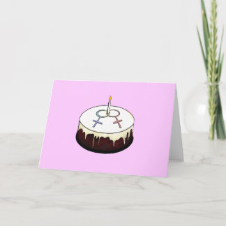 Tarjeta Pastel de cumpleaños lésbico