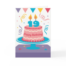 Pastel de cumpleaños número 19