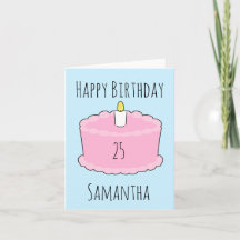 Pastel de cumpleaños rosa