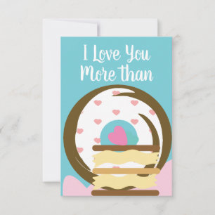 Tarjeta Pastel de Donas Te Amo Más