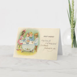 Tarjeta Pastel de fiesta de cumpleaños para niños de clase