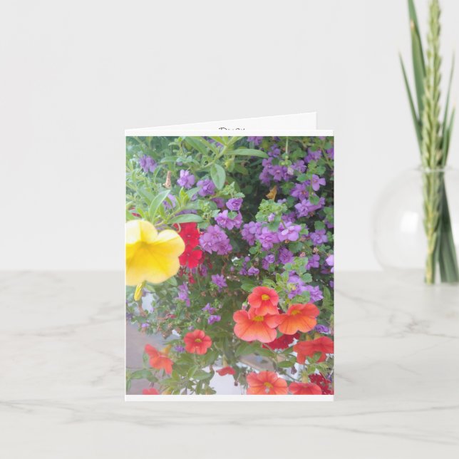 Tarjeta Pastel de flores (Anverso)