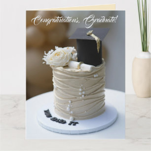Tarjeta Pastel de graduación editable