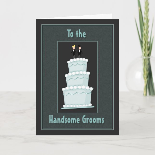 Tarjeta Pastel de Grooms (Anverso)