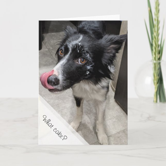 Tarjeta Pastel de perro Cumpleaños (Anverso)
