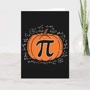 Tarjeta Pastel de Pi de Calabaza Profesor de Matemáticas D