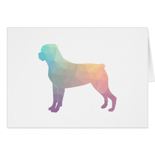 Tarjeta Pastel de silueta de patrón geográfico Rot (Anverso (Horizontal))