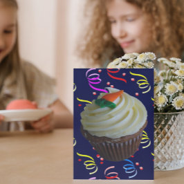 Tarjeta Pastel de tarta de zanahoria Confetti Cumpleaños P