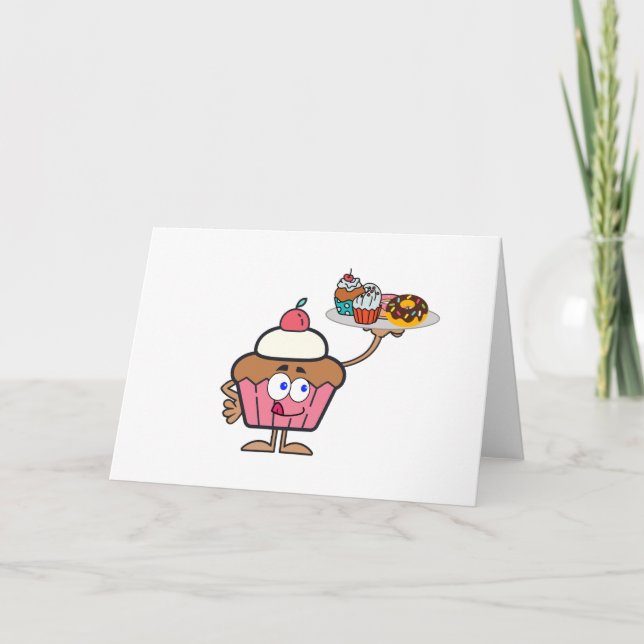 Tarjeta Pastel de tarta dulce tu día (Anverso)