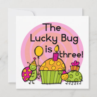 Tarjeta Pastel de torta de bug con suerte camisetas de cum