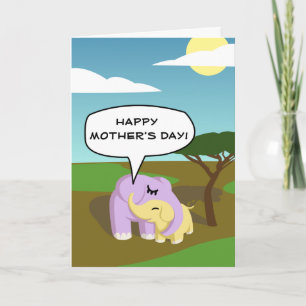 Tarjeta ¡Pastel de torta y carnicero feliz día de la madre