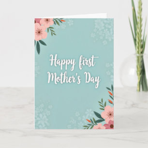 Tarjeta pastel del día de la madre floral
