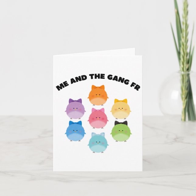Tarjeta Pastel Easter Funny Homies Meme Cute Ba (Anverso)