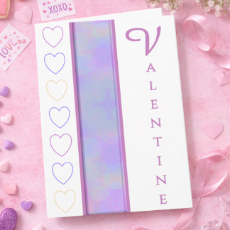 Tarjeta Pastel Elegant Hearts Valentine Card