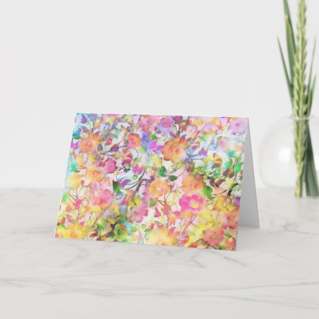 Tarjeta Pastel floral (Anverso)