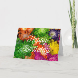 Tarjeta Pastel Floral Happy BIrthday