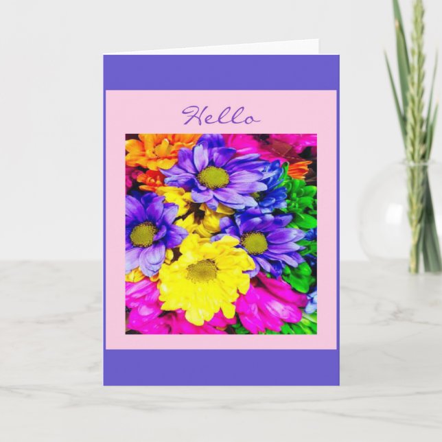 Tarjeta Pastel Floral Hello (Anverso)