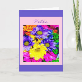 Tarjeta Pastel Floral Hello