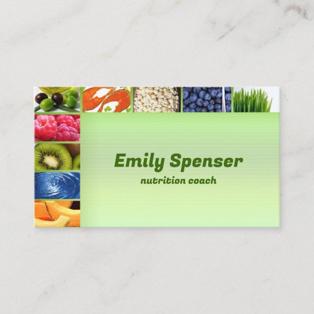 Tarjeta Pastel Green Healthy Life/Nutritionist (Anverso)