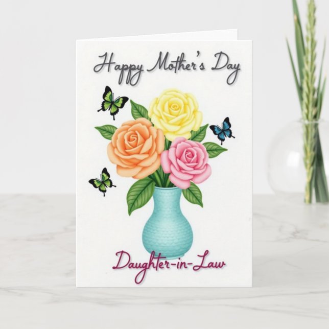Tarjeta Pastel Hued Mothers Day Card (Anverso)