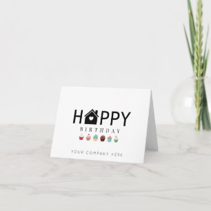 Tarjeta Pastel Inmobiliario Feliz cumpleaños