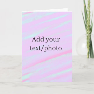 Tarjeta Pastel pink green add photo text watercolor retro 