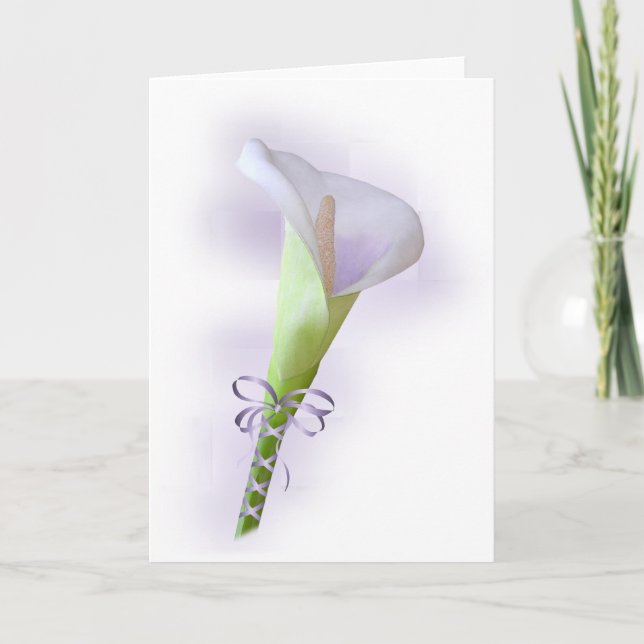 Tarjeta Pastel Purple Calla Lily Card (Anverso)
