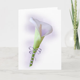 Tarjeta Pastel Purple Calla Lily Card