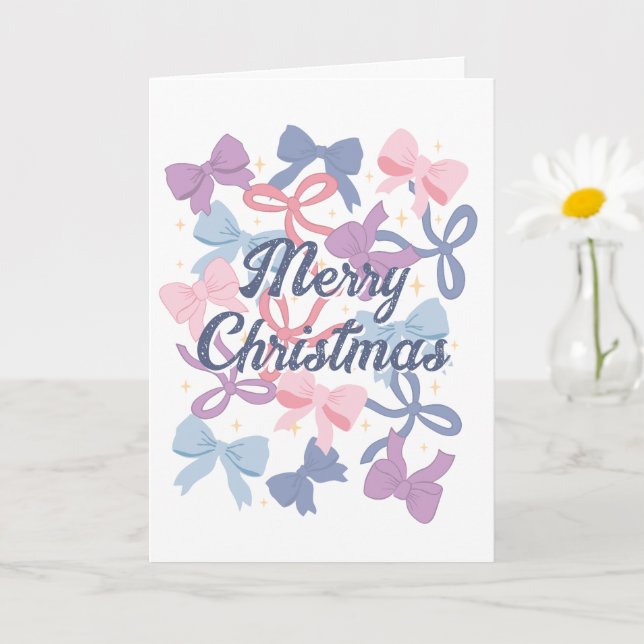 Tarjeta Pastel Regalo se dobla Feliz Navidad © GraphicLove (Planta pequeña)