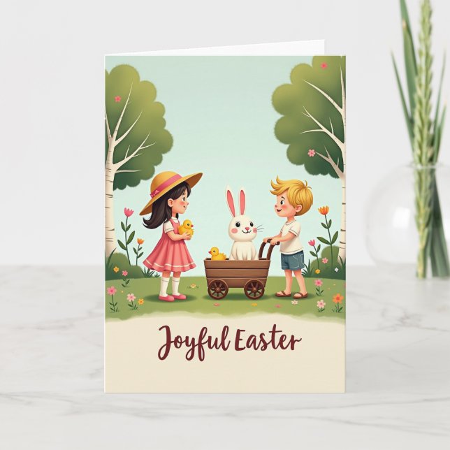 Tarjeta Pastel Spring Scene Card (Anverso)