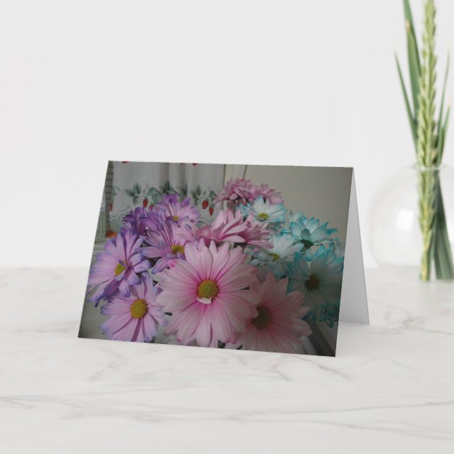 Tarjeta Pastel Trio Flowers Bouquet (Anverso)