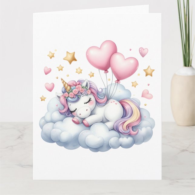 Tarjeta Pastel Unicorn (Anverso)