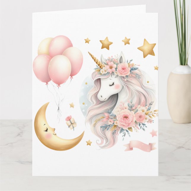 Tarjeta Pastel Unicorn (Anverso)