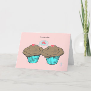 Tarjeta Pasteles con amor ChocoChocoBlueValentine