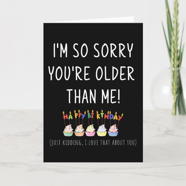 Tarjeta Pasteles con Velas Funny Mejor Amigo Cumpleaños (Anverso)