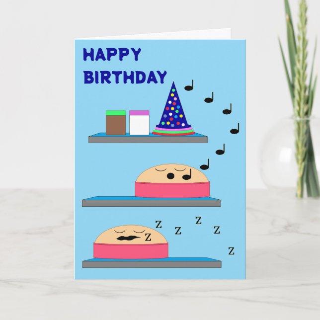 Tarjeta Pasteles de cumpleaños esperando ser escarchados:  (Anverso)