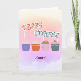 Tarjeta Pasteles de cumpleaños felices para Personalizado