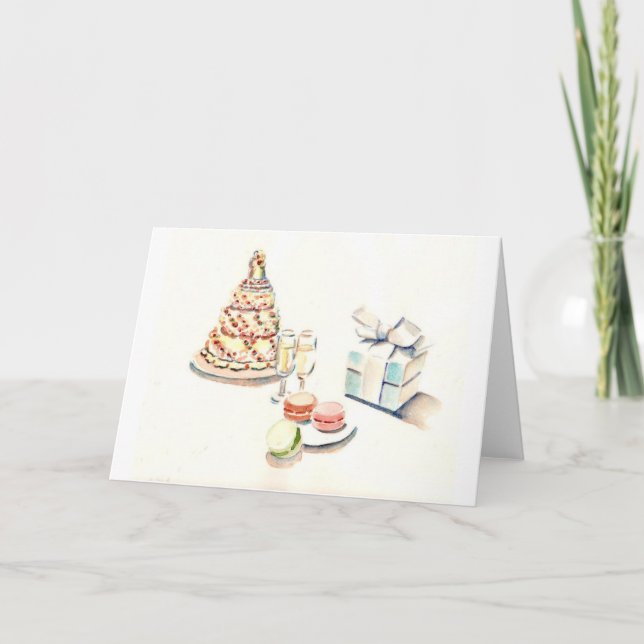 Tarjeta Pasteles de la boda (Anverso)