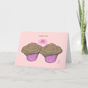 Tarjeta Pasteles enamorados ChocoChocoPink Valentine