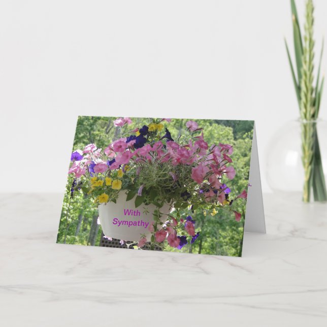 Tarjeta Pasteles florales, simpatía (Anverso)