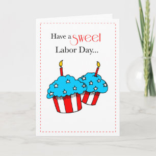 Tarjeta Pasteles patrióticos del Día del Trabajo