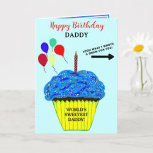 Pastelito Cumpleaños Papá Azul Escribir Dibujar Me