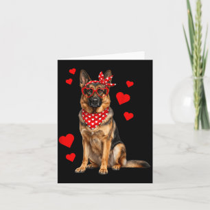 Tarjeta Pastor Alemán Día de San Valentín Amante Perros Co