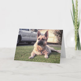 Tarjeta Pastor alemán, perro vigilante del amante del