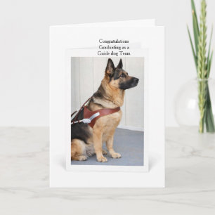 Tarjeta Pastor Alemán se gradúa como equipo de perro guía