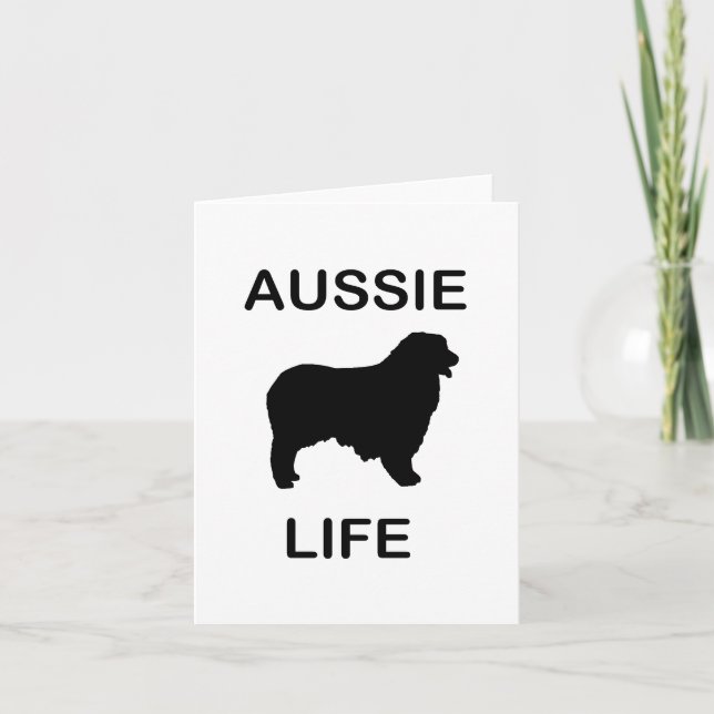 Tarjeta pastor australiano aussie life (Anverso)